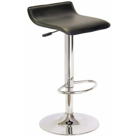 Winsome Trading Inc 93129 Faux Leather & Chrome Adjustable Swivel Stool